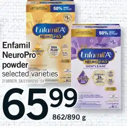 Fortinos ENFAMIL NEUROPRO POWDER, 862/890 G offer