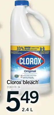 Fortinos CLOROX BLEACH, 2.4 L offer