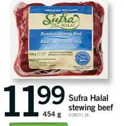 Fortinos SUFRA HALAL STEWING BEEF, 454 G offer