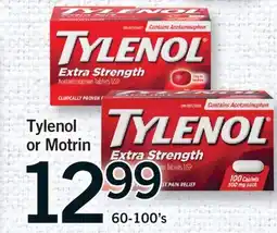 Fortinos TYLENOL OR MOTRIN, 60-100'S offer