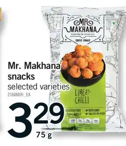Fortinos MR. MAKHANA SNACKS, 75 G offer