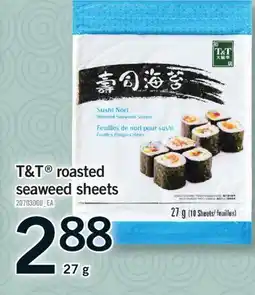 Fortinos T&T ROASTED SEAWEED SHEETS, 27 G offer