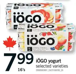 Fortinos IÖGO YOGURT, 16's offer