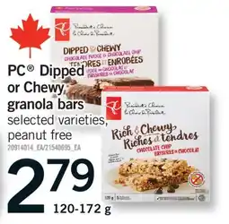 Fortinos PC DIPPED OR CHEWY GRANOLA BARS, 120-172 G offer