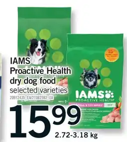 Fortinos IAMS PROACTIVE HEALTH PROACTIVE HEALTH DRY DOG FOOD, 2.72-3.18 kg offer