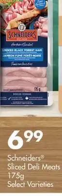 Fortinos SCHNEIDERS SLICED DELI MEATS, 175G offer