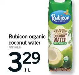 Fortinos RUBICON ORGANIC COCONUT WATER, 1 L offer