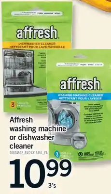 Fortinos AFFRESH WASHING MACHINE OR DISHWASHER CLEANER, 3'S offer
