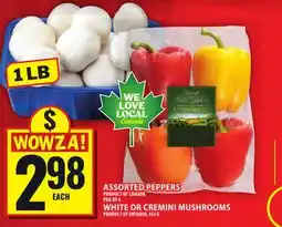Food Basics ASSORTED PEPPERS OR WHITE OR CREMINI MUSHROOMS offer