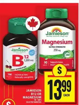 Food Basics JAMIESON B12 OR MAGNESIUM offer
