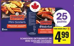 Food Basics SCHNEIDERS OKTOBERFEST OR MINI-SIZZLERS SAUSAGES offer