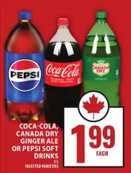 Food Basics COCA-COLA, CANADA DRY GINGER ALE OR PEPSI SOFT DRINKS offer