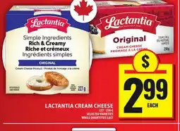 Food Basics LACTANTIA CREAM CHEESE offer
