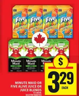 Food Basics MINUTE MAID OR FIVE ALIVE JUICE OR JUICE BLENDS offer