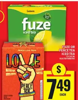 Food Basics FUZE OR PEACE TEA ICED TEA offer
