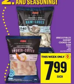 Food Basics IRRESISTIBLES SHRIMP COOKED OR RAW offer