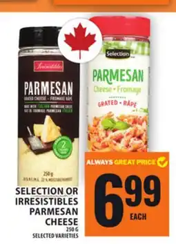 Food Basics SELECTION OR IRRESISTIBLES PARMESAN CHEESE offer