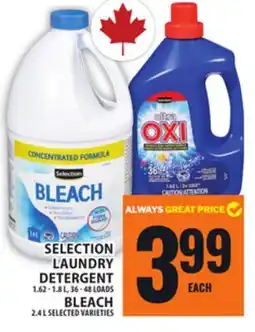Food Basics SELECTION LAUNDRY DETERGENT OR BLEACH offer