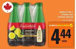 Food Basics IRRESISTIBLE SPARKLING SPRING WATER offer