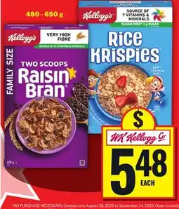 Food Basics KELLOGG'S CEREALS offer