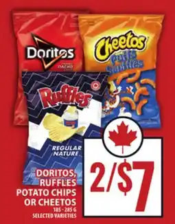 Food Basics DORITOS, RUFFLES POTATO CHIPS OR CHEETOS offer