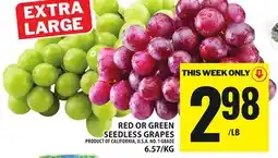 Food Basics RED OR GREEN SEEDLESS GRAPES offer
