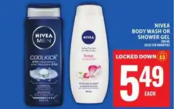 Food Basics NIVEA BODY WASH OR SHOWER GEL offer