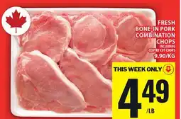 Food Basics FRESH BONE-IN PORK COMBINATION CHOPS offer