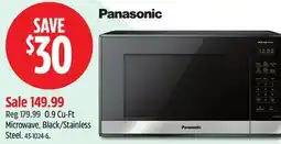 Canadian Tire Panasonic 0.9Cu-Ft Microwave, Black/Stainless Steel offer