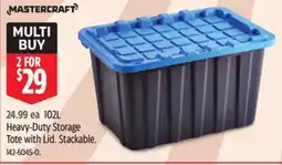 Canadian Tire Mastercraft Heavy-Duty Storage Tote with Lid offer