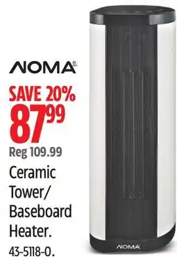 Canadian Tire Noma Ceramic Tower/ Baseboard Heater offer