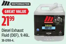 Canadian Tire Motomaster Diesel Exhaust Fluid (DEF) offer