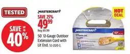 Canadian Tire 50´ 12-Gauge Outdoor Extension Cord with Lit End offer