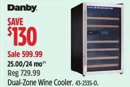 Canadian Tire Danby Dual-Zone Wine Cooler offer