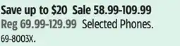 Canadian Tire Selected Phones offer