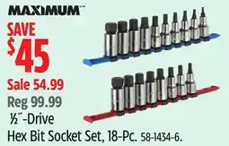 Canadian Tire 1⁄2˝-Drive Hex Bit Socket Set, 18-Pc offer