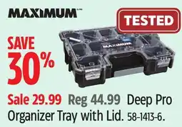 Canadian Tire MAXIMUM Deep Pro Organizer Tray with Lid offer