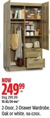 Canadian Tire 2-Door, 2-Drawer Wardrobe offer