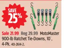 Canadian Tire Motomaster 900-lb Ratchet Tie-Downs, 10' offer