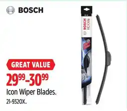 Canadian Tire Bosch Icon Wiper Blades offer