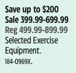 Canadian Tire Selected Exercise Equipment offer