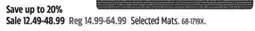 Canadian Tire Selected Mats offer