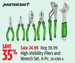 Canadian Tire Mastercraft High-Visibility Pliers and Wrench Set, 6-Pc offer