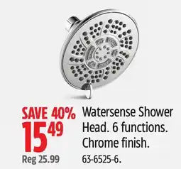 Canadian Tire For Living Watersense Shower Head offer