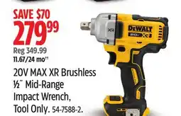 Canadian Tire 20V MAX XR Brushless Β½Λ Mid-Range Impact Wrench offer