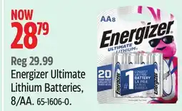 Canadian Tire Energizer Ultimate Lithium Batteries, 8/AA offer