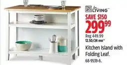 Canadian Tire Kitchen Island with Folding Leaf offer
