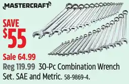 Canadian Tire Mastercraft 30-Pc Combination Wrench Set offer