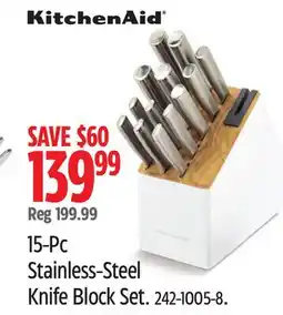 Canadian Tire Kitchenaid Stainless-Steel Knife Block Set offer