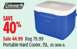 Canadian Tire Coleman Portable Hard Cooler, 15L offer